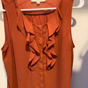 Orange Silk Tank